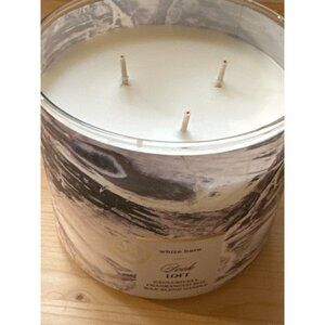 White Barn 3-Wick Scented Candle Book Loft 14.5 Oz Soy Wax Blend Bergamot Woods